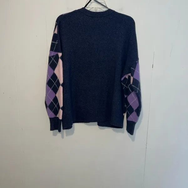 Torrid Diamond Argyle Pattern Cardigan Blue, Lavender, Pink Button Up 072626 - Image 2
