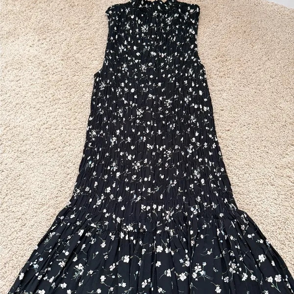 Lulus Sleeveless Black Floral Smocked Mini Dress - Image 5