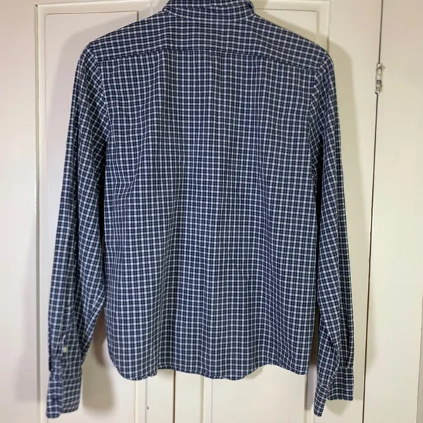 HOLE Abercrombie & Fitch Womens Blue Plaid Cotton Button Down Shirt LS - Image 8
