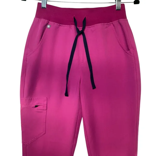 Figs Technical Collection Zamora Jogger Scrub Pants Pink XS W22SW2012 Womens - Image 3
