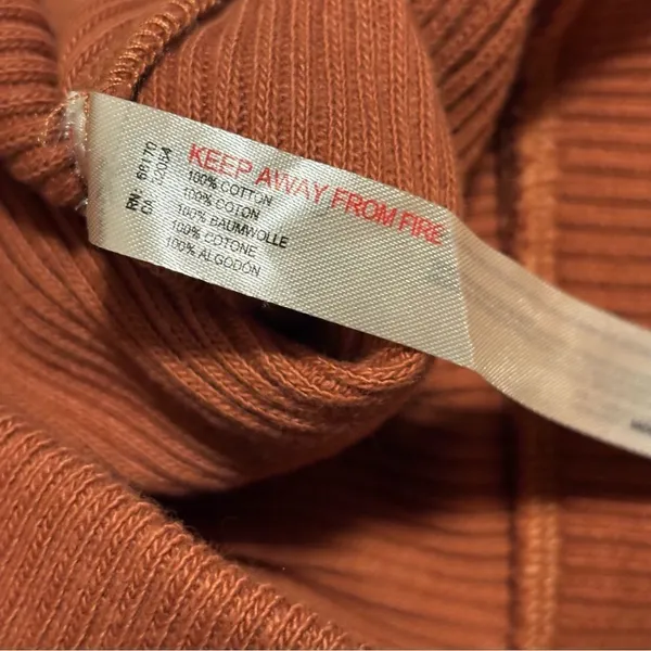 Free People Picnic Sweater Ribbed Flare Lounge Pant Terra Cotta- Size Medium - Image 9