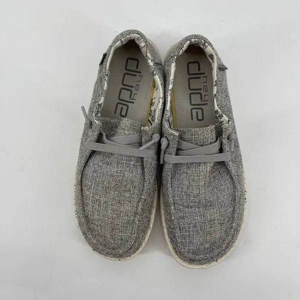 Hey‎ Dude Wendy Linen Gray Casual Comfort Slip On Loafer Shoes Women's Size 7 - Image 3