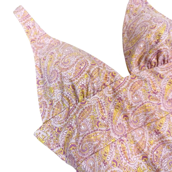 NWT J. Crew Eco Plunge One Piece‎ Swimsuit Beach Paisley Peach Size 12 - Image 8