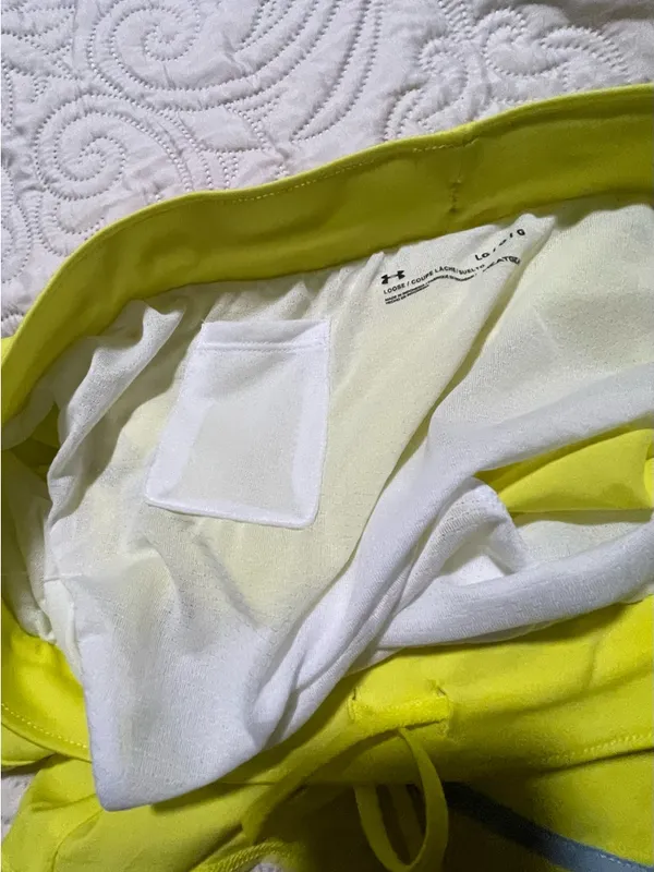 Under Armour Women's Neon Lime Training Shorts with Gray Reflective Trim‎ - Image 6