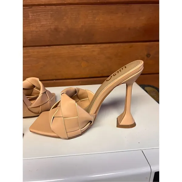 Ego Hand Woven sculptured heel Peep Toe Sandals Sz 5 UK Sz 7 USA - Image 6