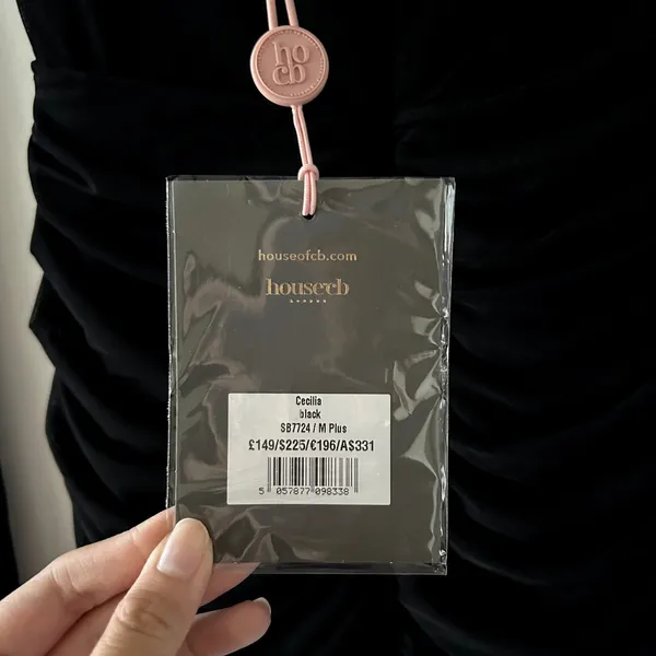 House of CB Cecilia Black Mesh Cut Out Mini Dress NWT Size M - Image 4