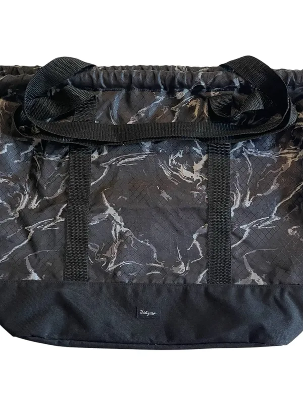 Thirty One Cinch Utility Tote Black Midnight Marble Reusable Double Strap - Image 2