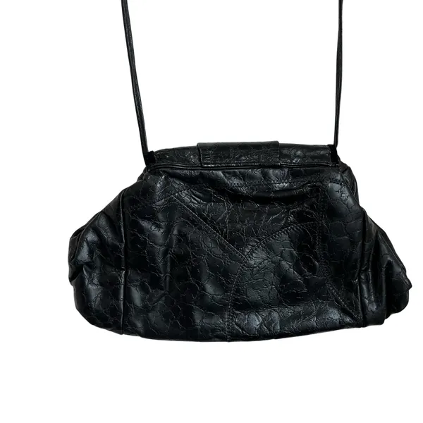 Vintage 1980s‎ Faux Leather Crossbody Patch Colorful Purse - Image 2