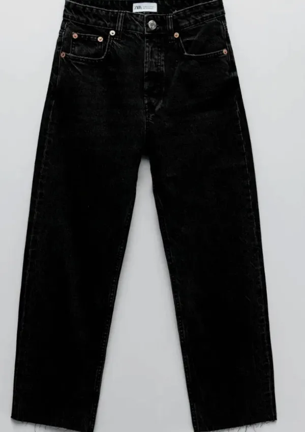 Zara HI-RISE STRAIGHT LEG JEANS (Size 0) New with tag - Image 3
