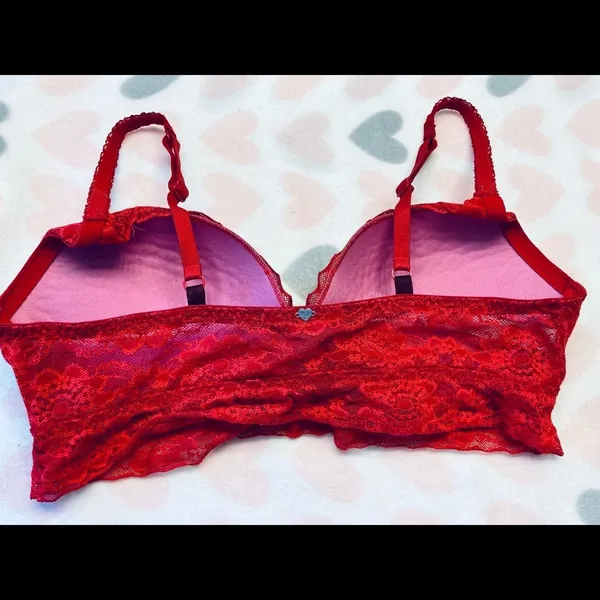Victoria’s Secret Pink ‎ Bra Size Medium (A-C) Red - Image 4