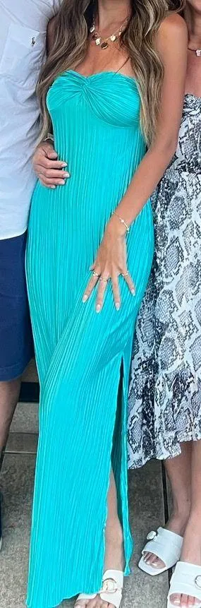Silk maxi dress Blue Size XS - Image 3