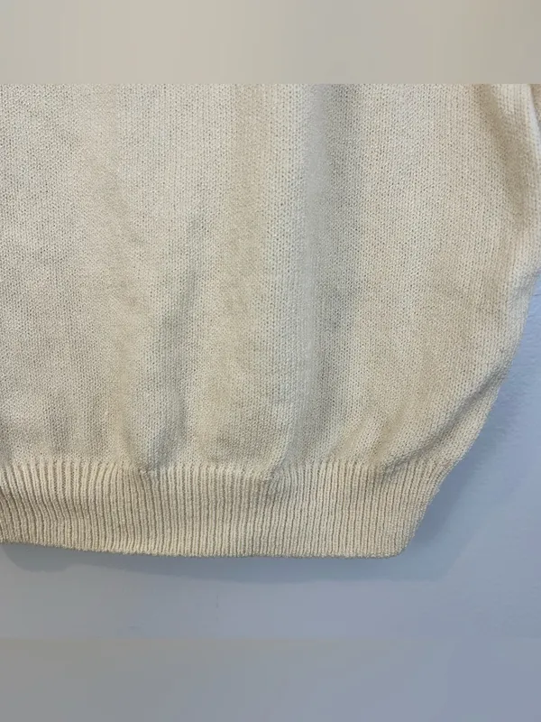 St John Basics Ivory Sleeveless Pullover Tank Blouse Size 6 - Image 6