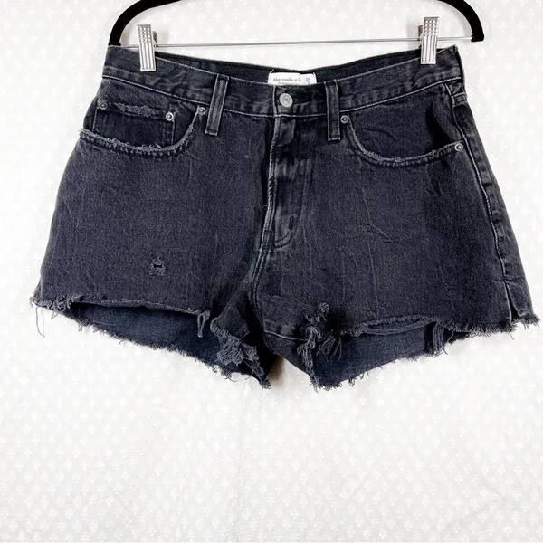 Abercrombie & Fitch Black Curve Love The Boyfriend Mid Rise Shirts‎ - Image 2