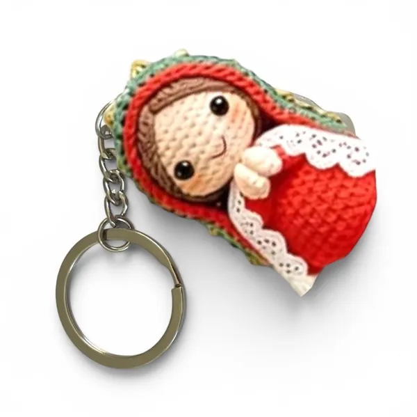 Boutique New Virgen de Guadalupe Flat Acrylic Keychain - Image 3