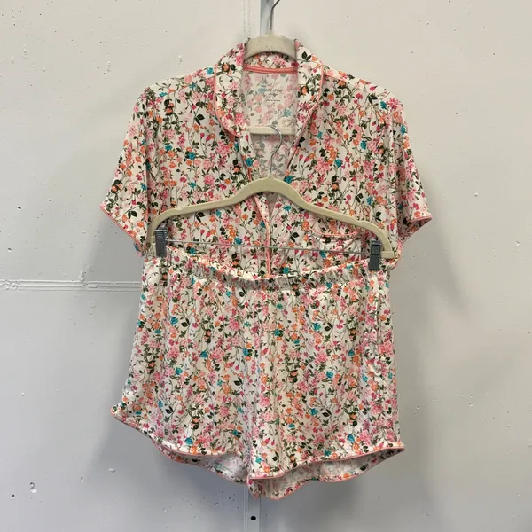 State of Day Intimates Floral Pajama Set Large Tencel Modal Short Sleeve Shorts - Image 2
