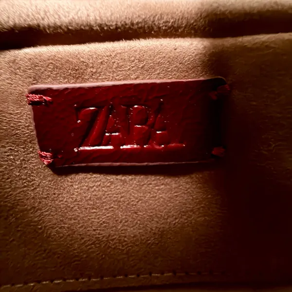 Zara Textured Burgundy Red Handbag Ref 6813/410 NWOT - Image 2