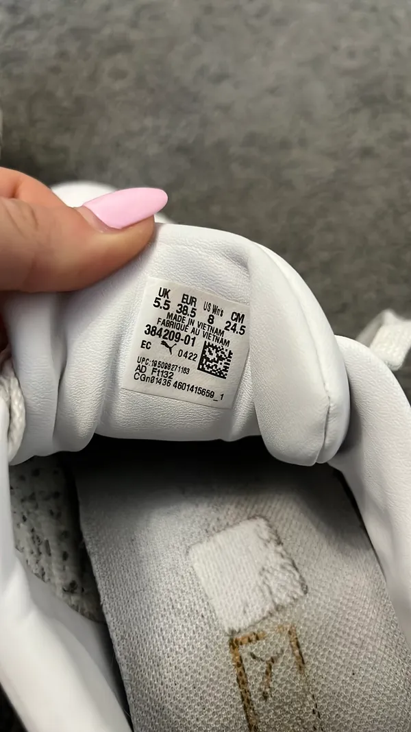 White Platform Puma Sneakers - Image 6