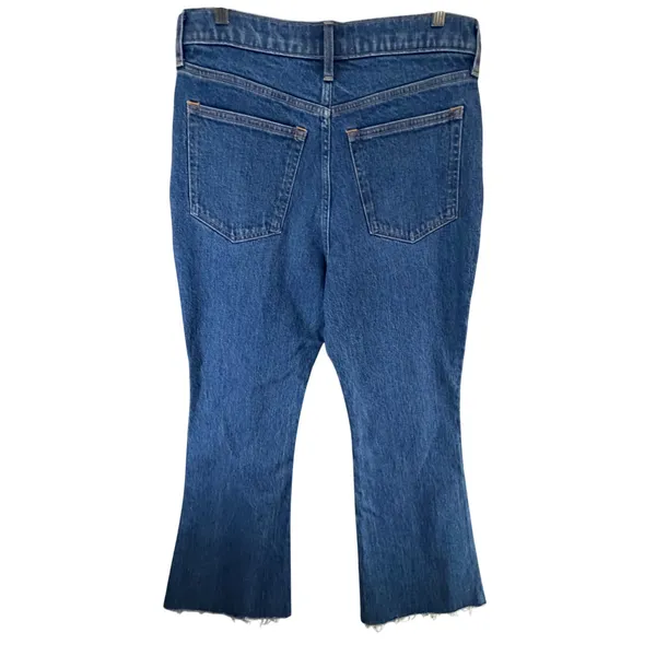 Abercrombie & Fitch The Vintage Flare Jeans Womens 31‎ Blue High Rise Raw Hem - Image 4