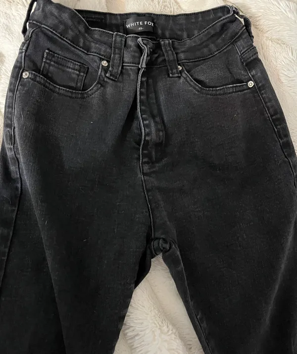 White Fox Black Skinny Jeans - Image 3
