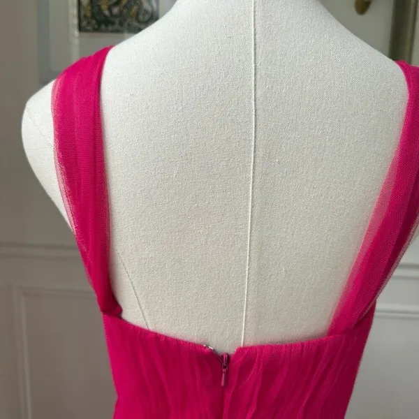 Revelry Hot Pink Tulle Formal Gown Removable Straps $200 4 - Image 8