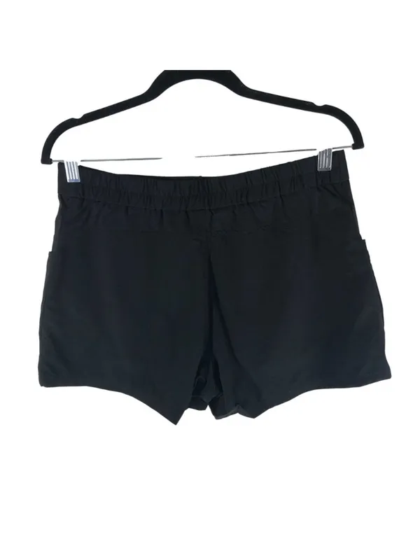 Halara Mid Rise Adjustable Waistband Pocket Casual Shorts Black M - Image 5