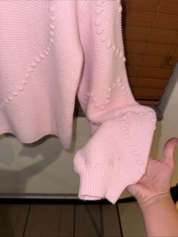 Jessica Simpson Soft Pink Heart Knit Sweater - Women's Pullover - Image 2