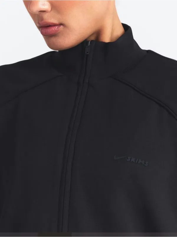 NikeSKIMS Matte Tricot OVERSIZED TRACK JACKET Size L Casual Wear Workout $118 - Image 2