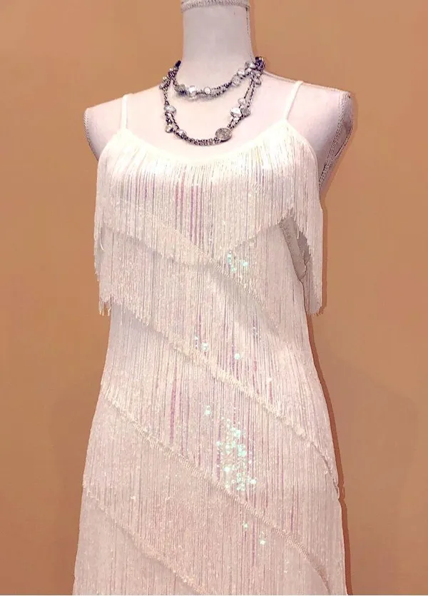 🆕 1920s Sequin and Fringe Flapper Party Mini Dress - Image 3