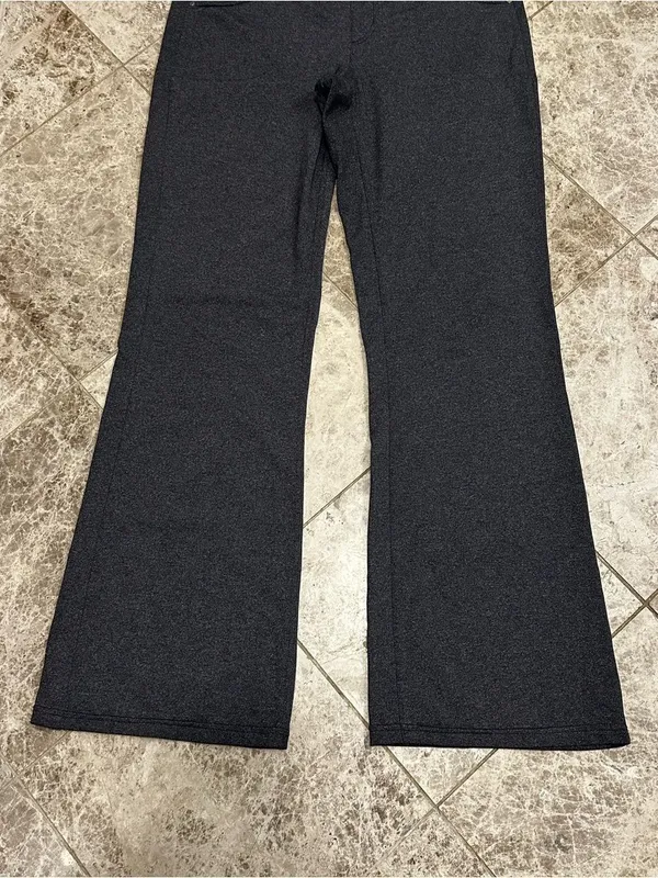 Athleta Bettona Classic Pant Heather Gray Flare Leg Mid Rise Medium - Image 4
