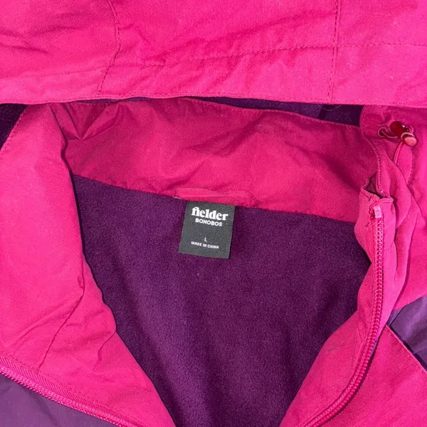 Fielder SonOS 3 Womens Size L Pink Colorblock Fleece Lined Hooded Hiking Parka - Image 4