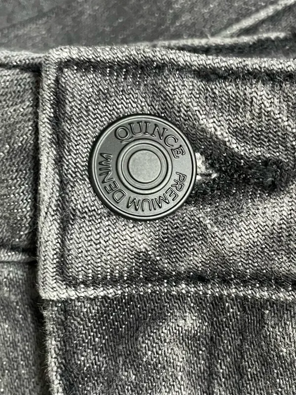 Quince Bella Stretch Relaxed Straight Jeans Sz 26 Stonewashed Grey NWT High Rise - Image 9