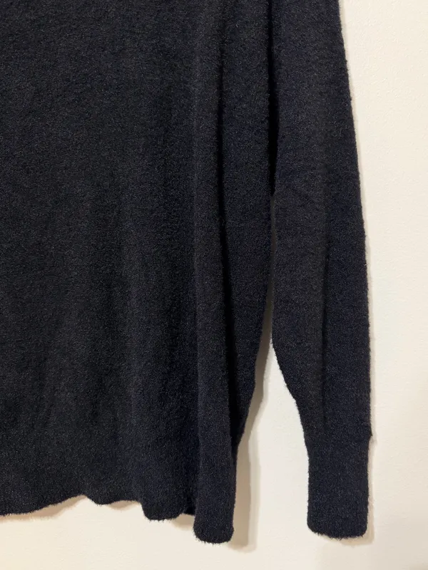 Aritzia Wilfred Free Black Mockneck Plush Sweater Size XS Oversized Black Soft - Image 5