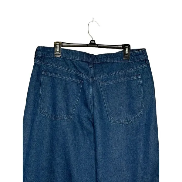 Abercrombie & Fitch Women's Jeans‎ Curve Love Wide Leg Stretch Mid-Rise 32/14S - Image 11