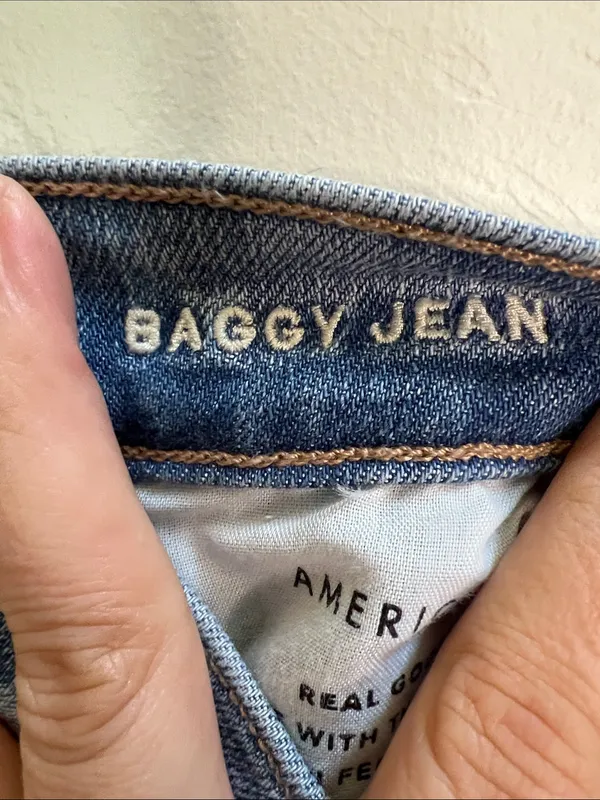 American Eagle Outfitters Baggy Jeans size 0 Light Blue Women's - Image 11