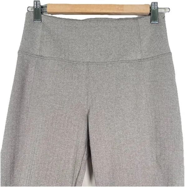 Athleta Delancy Herringbone Tight Leggings Size S Beige Pockets‎ Athletic Preppy - Image 8