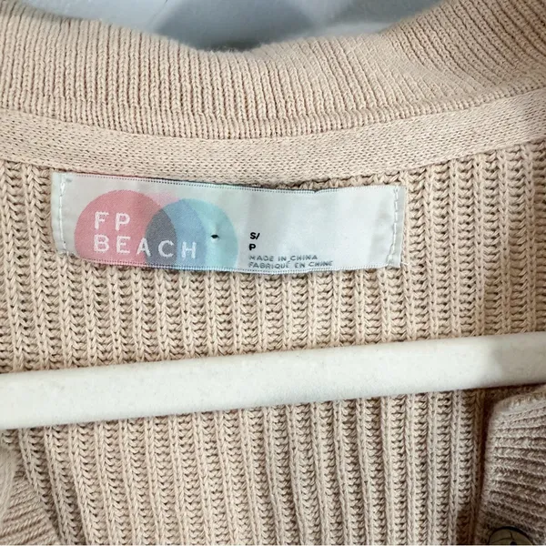 Free People Beach Picnic Mini Sweater Dress Natural Size S - Image 3