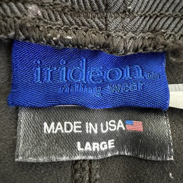Irideon Riding Tights Womens L Gray Suede Knee Patch Equestrian Breeches USA - Image 9