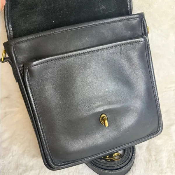 Vintage Coach 5130 Station Black Leather Crossbody Bag Purse - Image 8