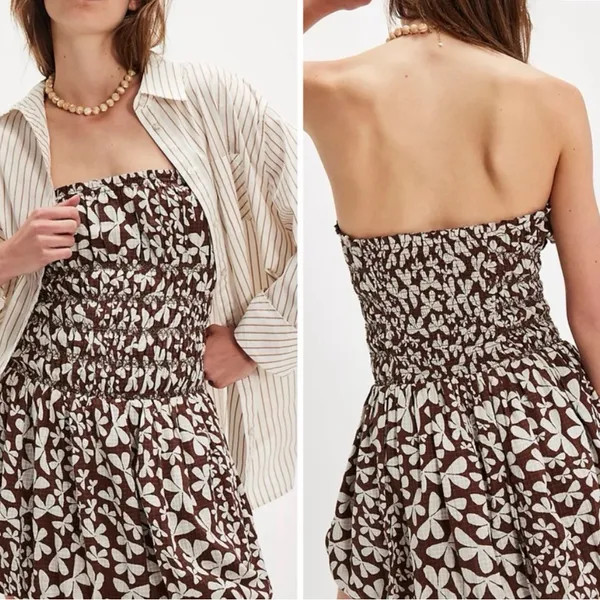 Free People Annalise Mini Dress large - Image 4