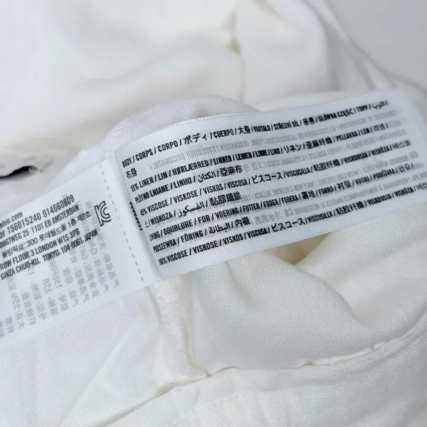 Abercrombie & Fitch White Sloane Linen Blend Pants - Image 8
