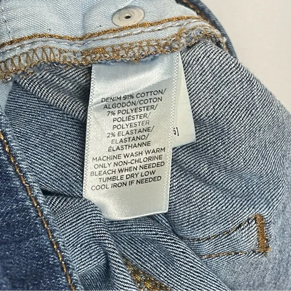 LOFT Size 28 6 Ankle Cropped Modern Skinny Jeans Raw Hem Beachy Boho Retro - Image 5