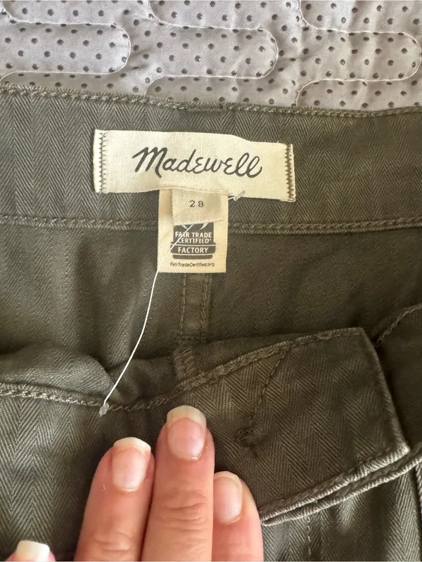 Madewell Olive High-Rise Utility Ankle Pants - Image 4