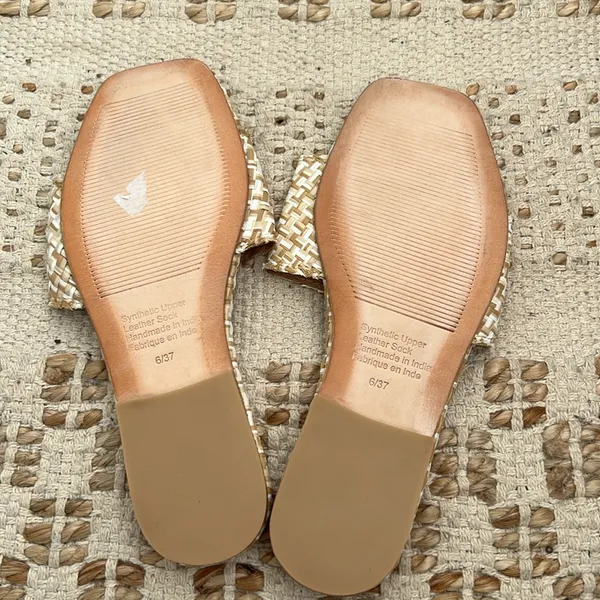 Jeffrey Campbell Raffia Slide Sandals NEW 6 Spring Summer Vacation - Image 3