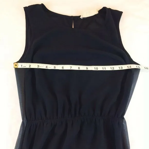 Lola Black Maxi Dress Womens Sleeveless Sheer Full Length Side Slit Elegant - Image 10