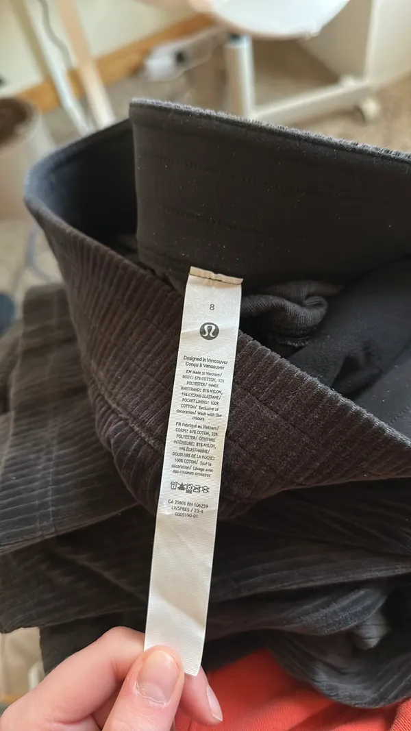 Lululemon Scuba MR Wide-Leg Pant *Velvet Cord - Image 4