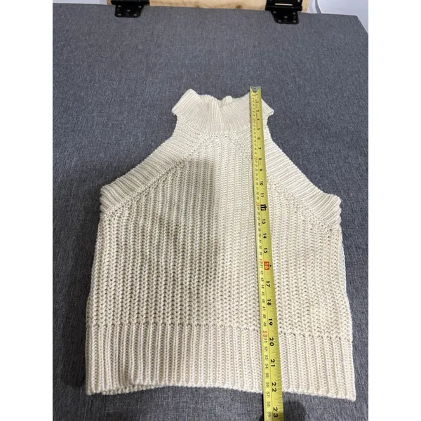 By The Way Women's Cream Knit Halter Cropped Top Sz S - Image 4