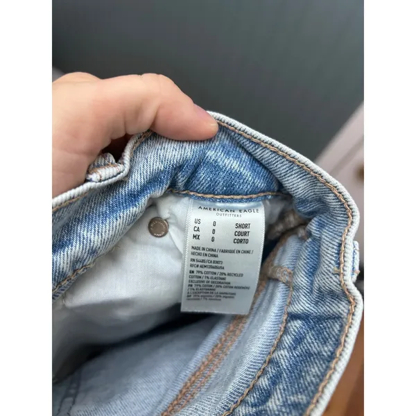 American Eagle Super High-Rise Ankle Straight Distressed Light Wash Jeans 0 S - Image 4