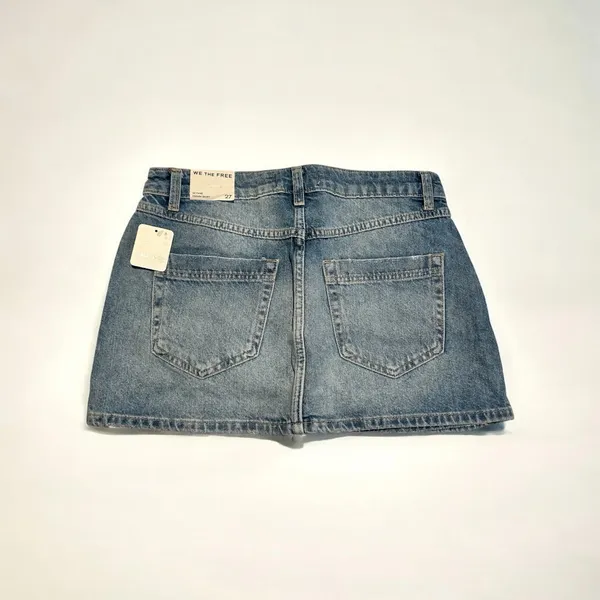 Free People We The Free Wynne Denim Skirt - Light Indigo - Image 2
