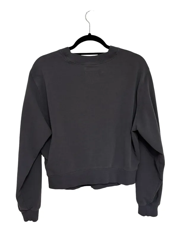 Abercrombie Soft AF Collection Cropped Crewneck Sweatshirt in Charcoal - Size S - Image 2