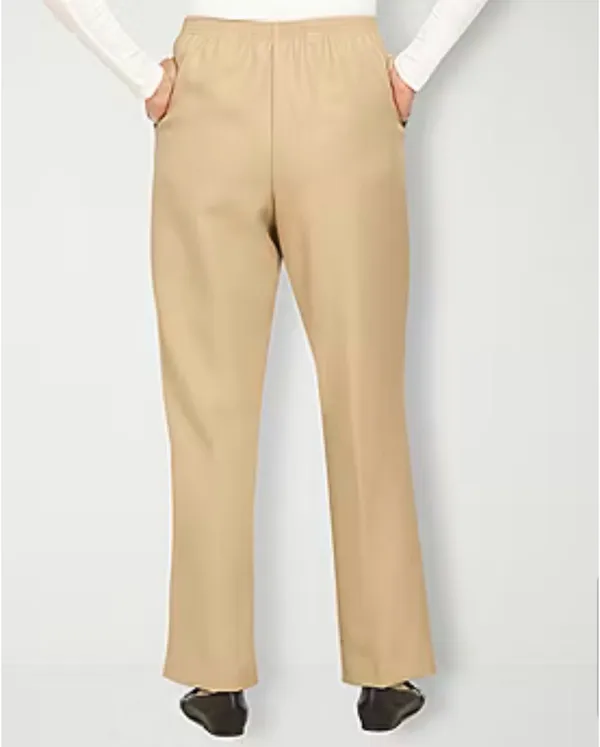 Alfred Dunner Classics Womens Straight Pull-On Pants 14 - Image 2